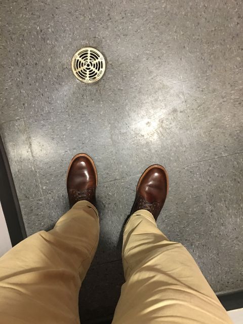 Photo by Hatsandboots on January 1, 2023 of the Allen Edmonds Higgins Mill in Horween Brown Chromexcel.