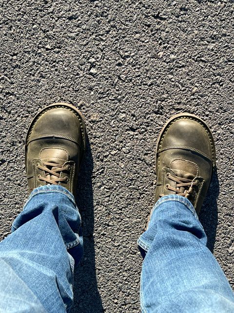 Photo by thepugilist on April 12, 2024 of the Jim Green African Ranger Barefoot Boot in Houston Green.