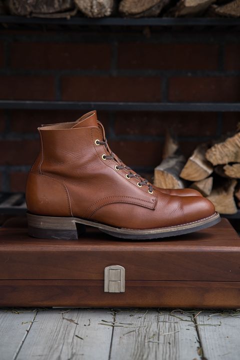 Photo by shoegazing on February 5, 2024 of the Jack & White Brothers Letterman ZERO in Badalassi Carlo Cognac Minerva.