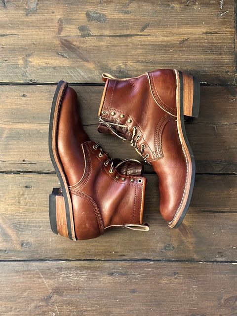 Photo by full_brogue on February 5, 2024 of the Nicks Robert in Wickett & Craig Medium Brown English Bridle.