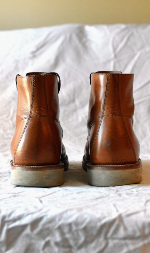 Photo by SKopp on November 5, 2023 of the Grant Stone Brass Boot in Badalassi Carlo Saddle Tan Minerva.