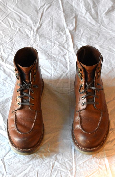 Photo by SKopp on November 5, 2023 of the Grant Stone Brass Boot in Badalassi Carlo Saddle Tan Minerva.