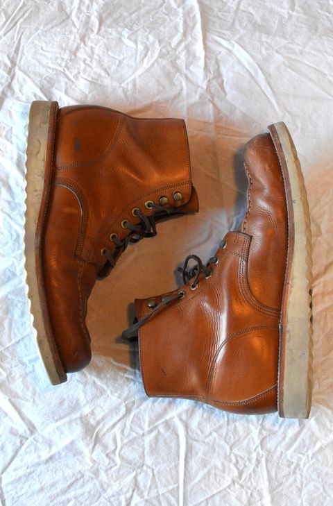 Photo by SKopp on November 5, 2023 of the Grant Stone Brass Boot in Badalassi Carlo Saddle Tan Minerva.