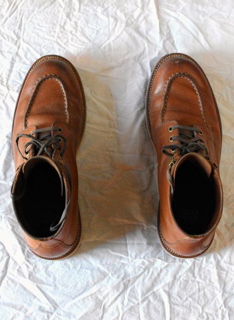 Photo by SKopp on November 5, 2023 of the Grant Stone Brass Boot in Badalassi Carlo Saddle Tan Minerva.