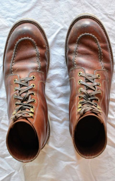 Photo by SKopp on February 4, 2024 of the Grant Stone Brass Boot in Badalassi Carlo Saddle Tan Minerva.