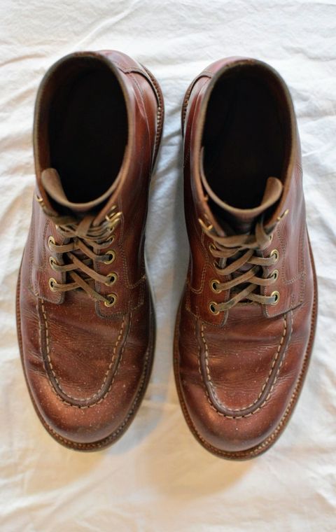 Photo by SKopp on April 2, 2024 of the Grant Stone Brass Boot in Badalassi Carlo Saddle Tan Minerva.
