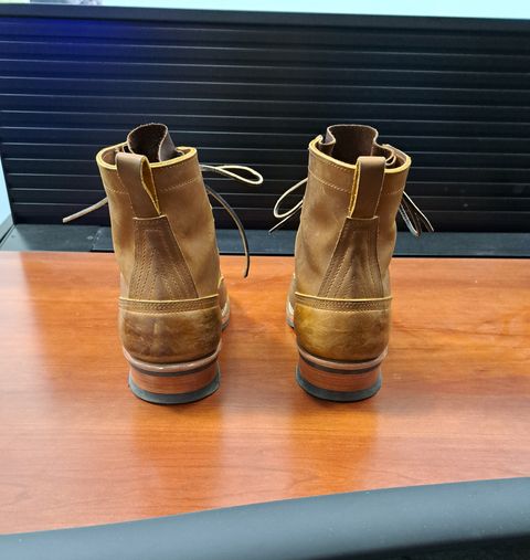 Photo by jdog21 on November 6, 2022 of the Nicks Lace To Toe in Horween Orange Predator.