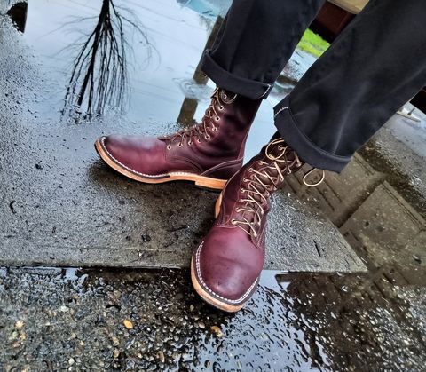 Photo by a1moyer on December 9, 2024 of the Nicks Nicks / X Parkhurst V3 in Horween Color 8 Cypress.