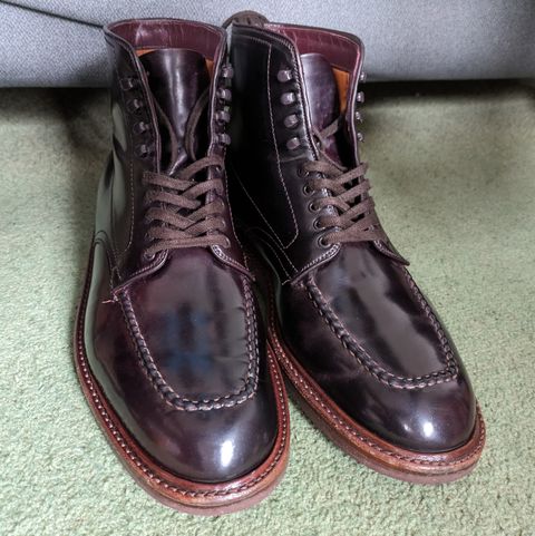 Photo by mvilla on December 18, 2023 of the Alden Indy Boot in Horween Color 8 Shell Cordovan.