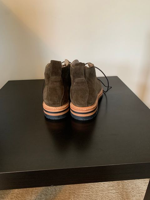 Photo by natjow on October 1, 2022 of the Taylor Stitch Unlisted Model in Olive Suede.