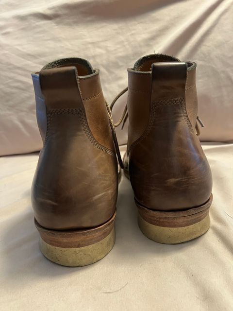 Photo by Rivera on January 5, 2023 of the Monroe Unlisted Model in Horween Natural Chromexcel.