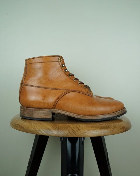 Photo by germanshoeguy on February 4, 2025 of the Self-Made Service Boot Model Stacy in Conceria Walpier Natural Buttero.