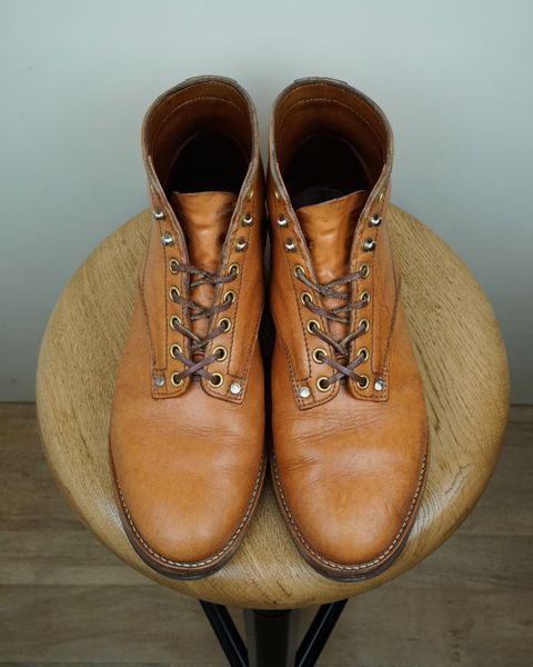Photo by germanshoeguy on March 4, 2025 of the Self-Made Service Boot Model Stacy in Conceria Walpier Natural Buttero.
