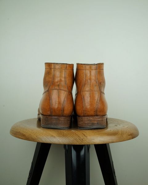 Photo by germanshoeguy on April 3, 2025 of the Self-Made Service Boot Model Stacy in Conceria Walpier Natural Buttero.
