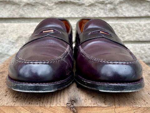 Photo by NoDadBod81 on April 5, 2024 of the Alden Leisure Handsewn Penny Loafer in Horween Color 8 Shell Cordovan.