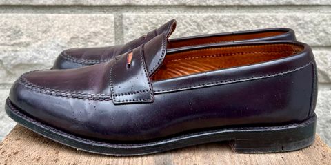 Photo by NoDadBod81 on April 5, 2024 of the Alden Leisure Handsewn Penny Loafer in Horween Color 8 Shell Cordovan.