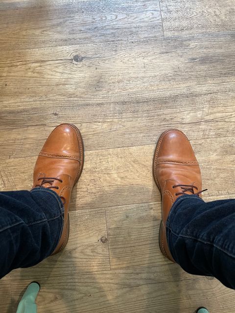Photo by csburkhalter on April 26, 2023 of the Rider Boot Co. in Horween Natural Shell Cordovan.