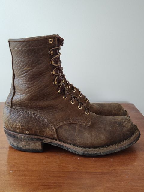Photo by amart32 on March 5, 2024 of the Nicks MTO in Law Tanning Olive Smooth Shruken Bison.