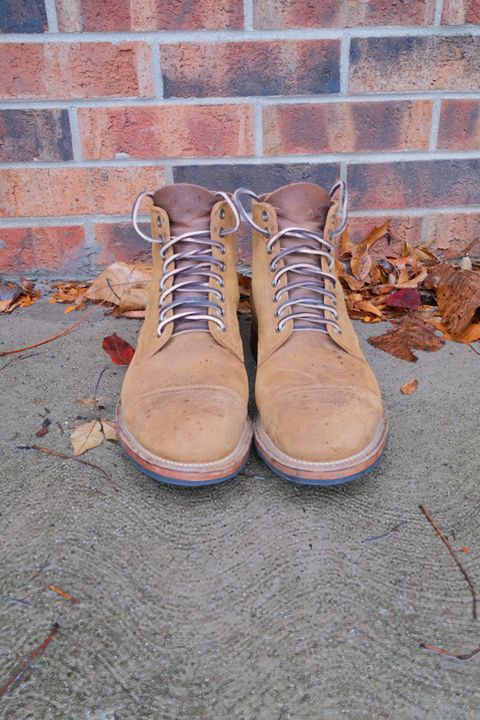 Photo by danadd94 on November 6, 2024 of the Viberg Service Boot in Horween Wheat Predator Roughout.