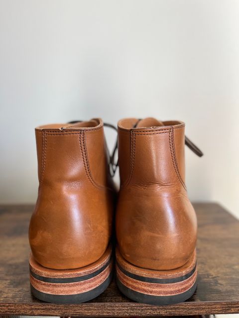 Photo by brogued on February 1, 2024 of the Viberg Service Boot BCT in Horween Bourbon Workshoe Butt.