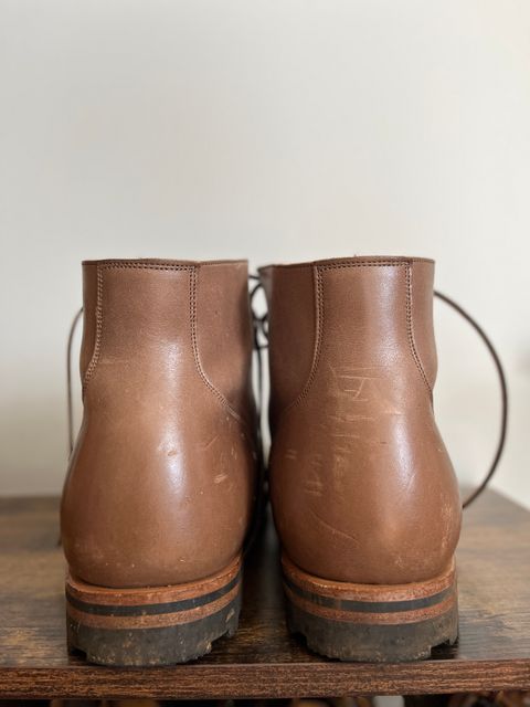Photo by brogued on November 1, 2024 of the Viberg Service Boot in Maryam Taupe TPR Horsebutt.