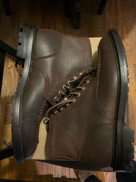 Photo by Rangerfan7676 on October 4, 2024 of the Grant Stone Ottawa Boot in C.F. Stead Tobacco Waxy Commander Suede.