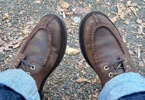 Photo by Rangerfan7676 on November 5, 2024 of the Grant Stone Ottawa Boot in C.F. Stead Tobacco Waxy Commander Suede.