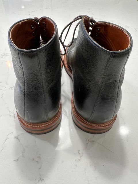 Photo by npaust on January 5, 2023 of the Grant Stone Cap Toe Boot in C.F. Stead Forest Kudu.