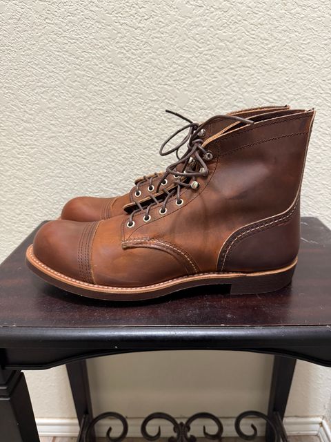 Photo by Smittysan on April 21, 2026 of the Red Wing Iron Ranger in S.B. Foot Copper Rough and Tough.