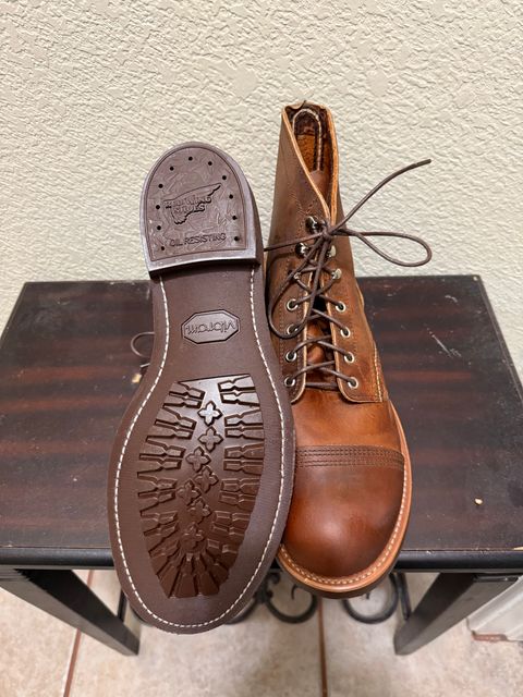 Photo by Smittysan on April 21, 2026 of the Red Wing Iron Ranger in S.B. Foot Copper Rough and Tough.