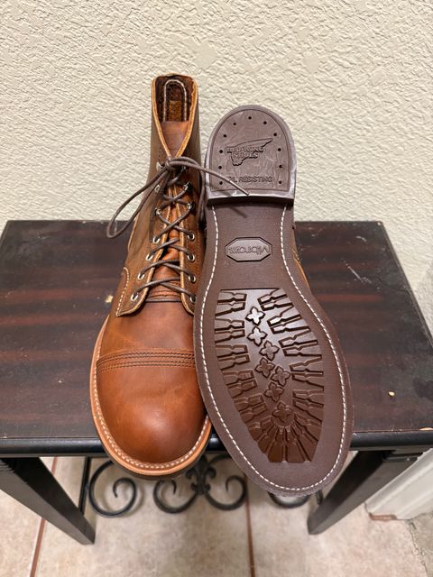 Photo by Smittysan on April 21, 2026 of the Red Wing Iron Ranger in S.B. Foot Copper Rough and Tough.