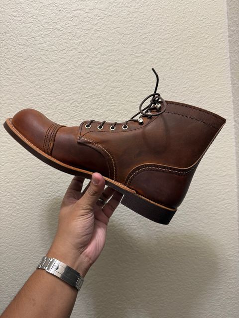Photo by Smittysan on April 21, 2026 of the Red Wing Iron Ranger in S.B. Foot Copper Rough and Tough.