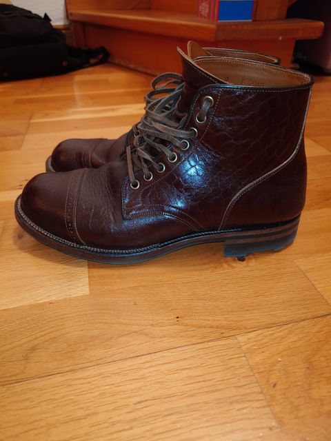 Photo by sowakichi on December 5, 2023 of the Viberg Service Boot in Shinki Dark Brown Oiled Horsebutt.