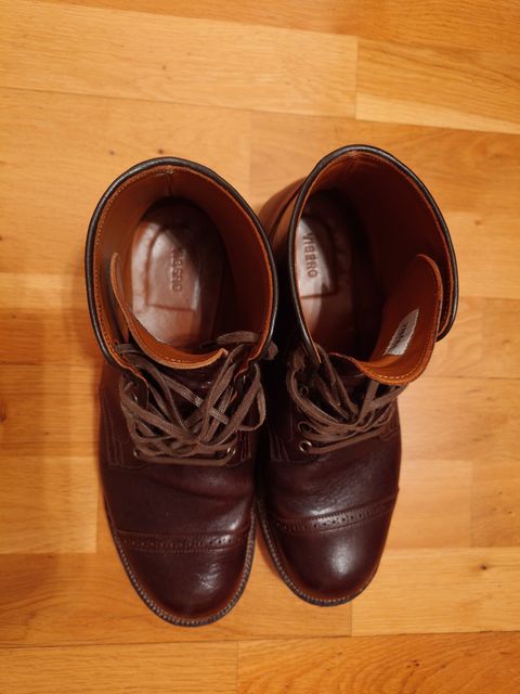 Photo by sowakichi on December 5, 2023 of the Viberg Service Boot in Shinki Dark Brown Oiled Horsebutt.