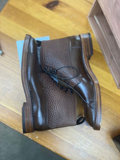 Photo by wishoeguy on October 5, 2022 of the Unlisted Maker Unlisted Model in Tochigi Oil Vachetta #2 Medium Brown.