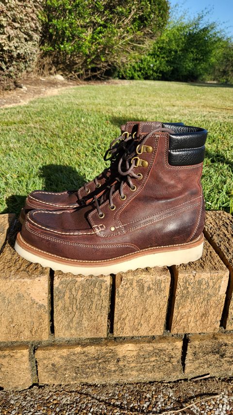Photo by ajsoo on November 3, 2022 of the Grant Stone Field Boot in C.F. Stead Dark Burgundy Classic Kudu.