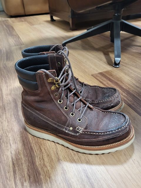 Photo by ajsoo on January 5, 2023 of the Grant Stone Field Boot in C.F. Stead Dark Burgundy Classic Kudu.
