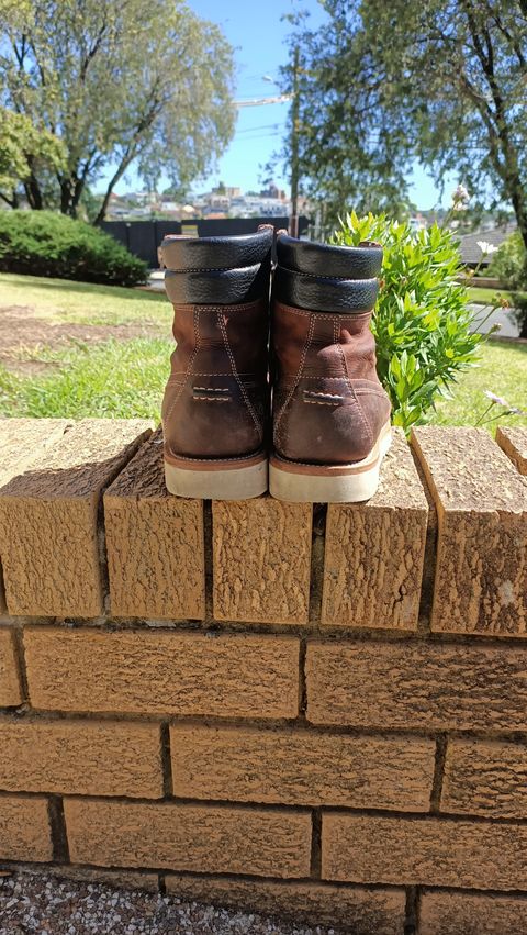 Photo by ajsoo on February 4, 2023 of the Grant Stone Field Boot in C.F. Stead Dark Burgundy Classic Kudu.