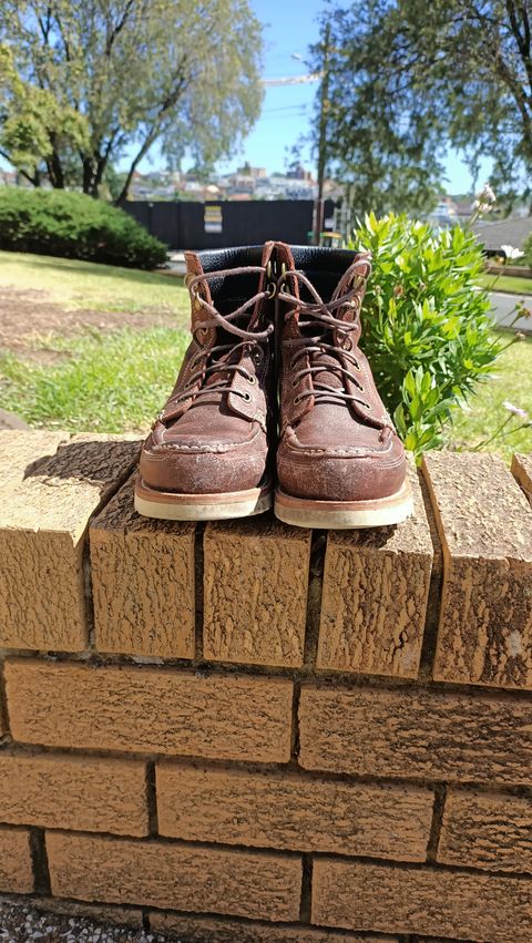 Photo by ajsoo on February 4, 2023 of the Grant Stone Field Boot in C.F. Stead Dark Burgundy Classic Kudu.