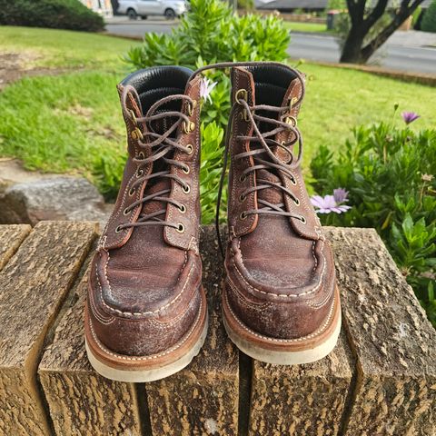 Photo by ajsoo on March 2, 2023 of the Grant Stone Field Boot in C.F. Stead Dark Burgundy Classic Kudu.