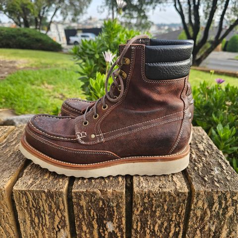 Photo by ajsoo on March 2, 2023 of the Grant Stone Field Boot in C.F. Stead Dark Burgundy Classic Kudu.