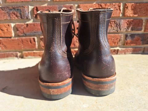Photo by PatinaTherapist on February 3, 2024 of the Nicks Prospector in Horween Brown Waxed Flesh.