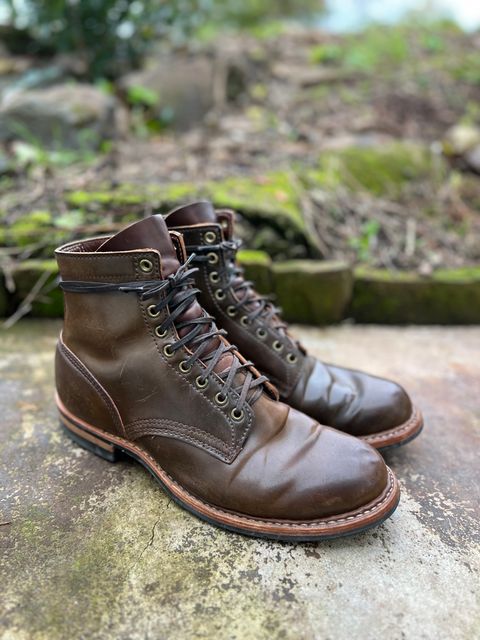 Photo by IndyBen on October 5, 2025 of the White's 350 Cruiser in Horween Brown Shell Cordovan.