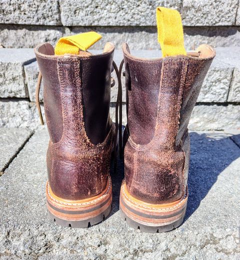 Photo by farroyo81 on March 3, 2024 of the Tricker's Burford Plain Derby Boot in Horween Java Waxed Flesh.