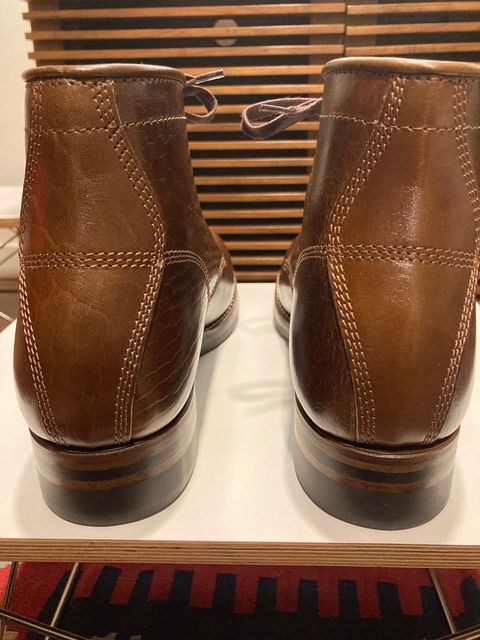 Photo by bankrobber on March 16, 2023 of the John Lofgren Ludlow Boots in Shinki Timber Oiled Horsebutt.