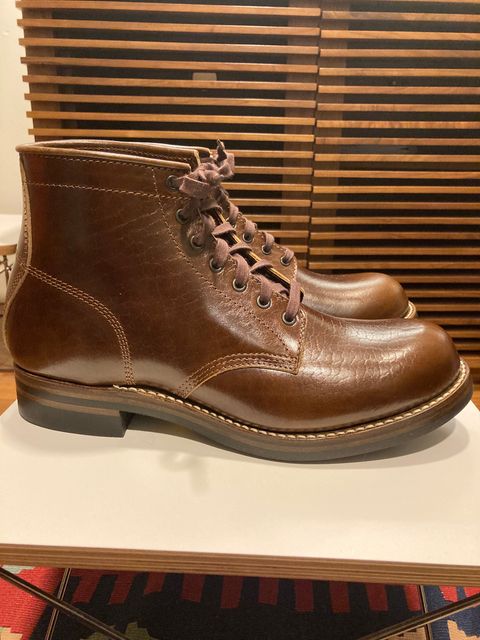 Photo by bankrobber on March 16, 2023 of the John Lofgren Ludlow Boots in Shinki Timber Oiled Horsebutt.