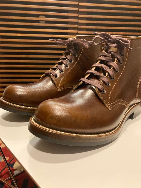 Photo by bankrobber on March 16, 2023 of the John Lofgren Ludlow Boots in Shinki Timber Oiled Horsebutt.