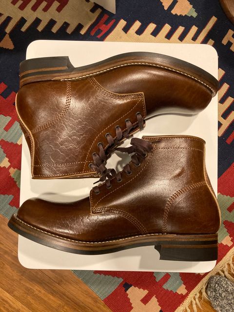 Photo by bankrobber on March 16, 2023 of the John Lofgren Ludlow Boots in Shinki Timber Oiled Horsebutt.