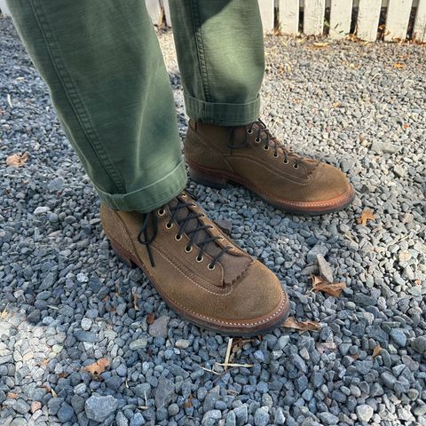 Photo by bankrobber on August 30, 2025 of the John Lofgren Donkey Puncher Boots in Horween Natural Chromexcel Roughout.