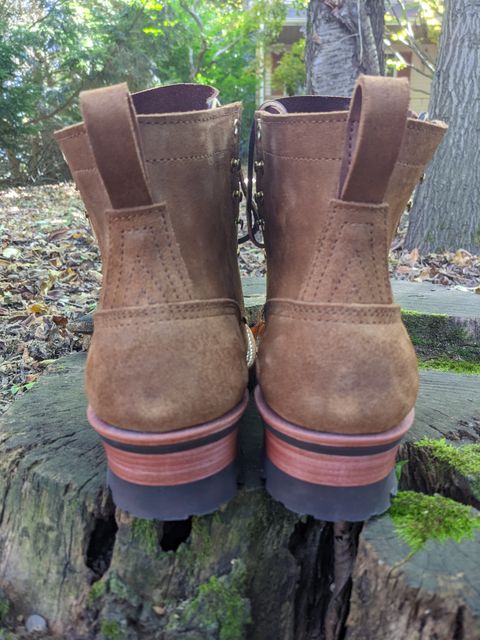 Photo by HairySuede on October 3, 2022 of the Nicks Urban Logger in Seidel 1964 Brown Roughout.